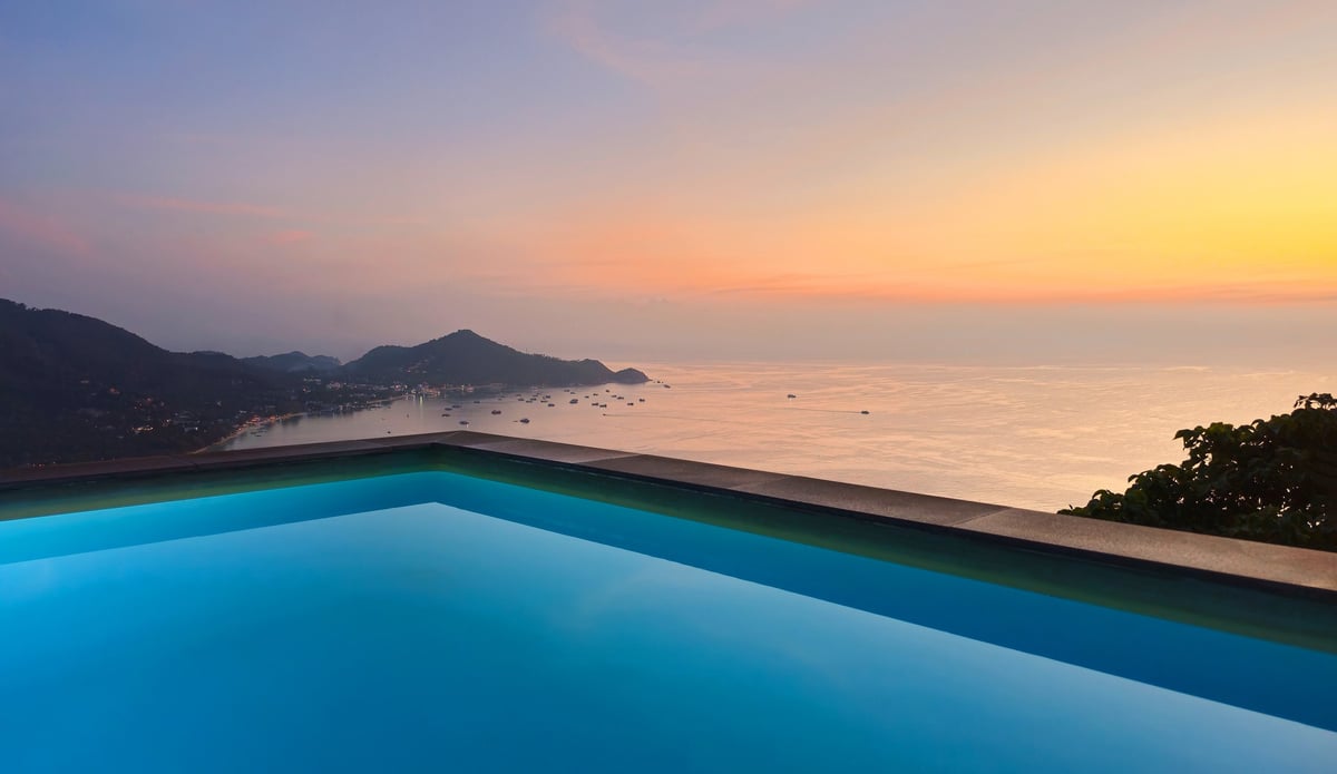 Infinity pool at luxury property